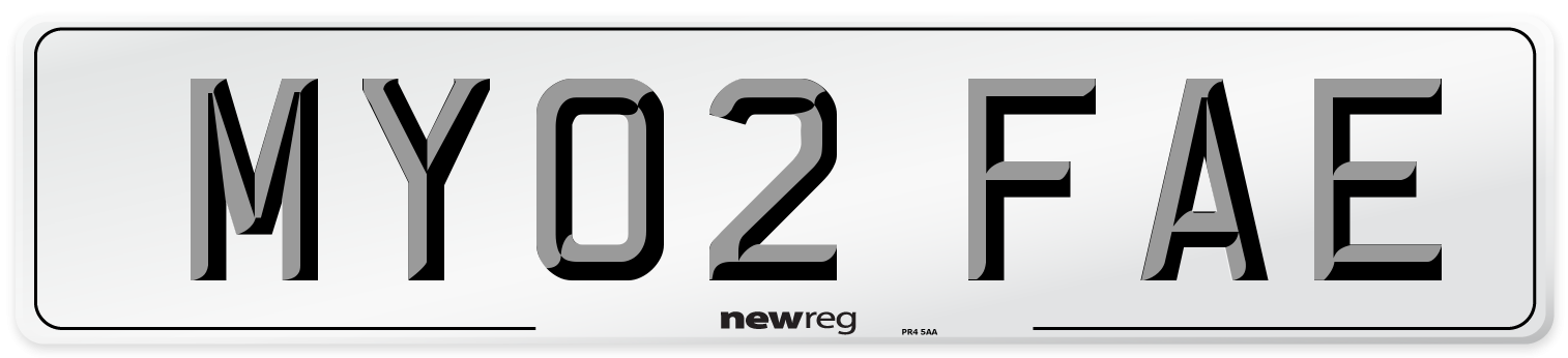 MY02 FAE Number Plate from New Reg